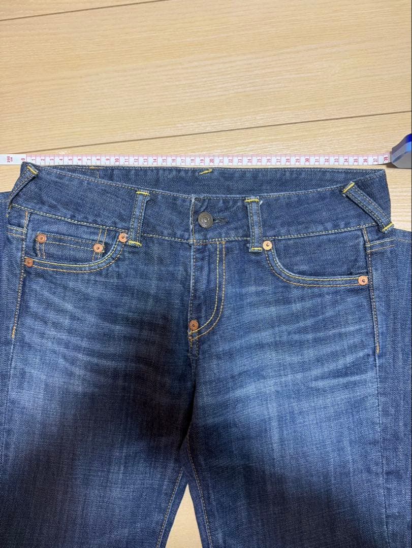 EVISU ブーツカットデニム ピンクペイント