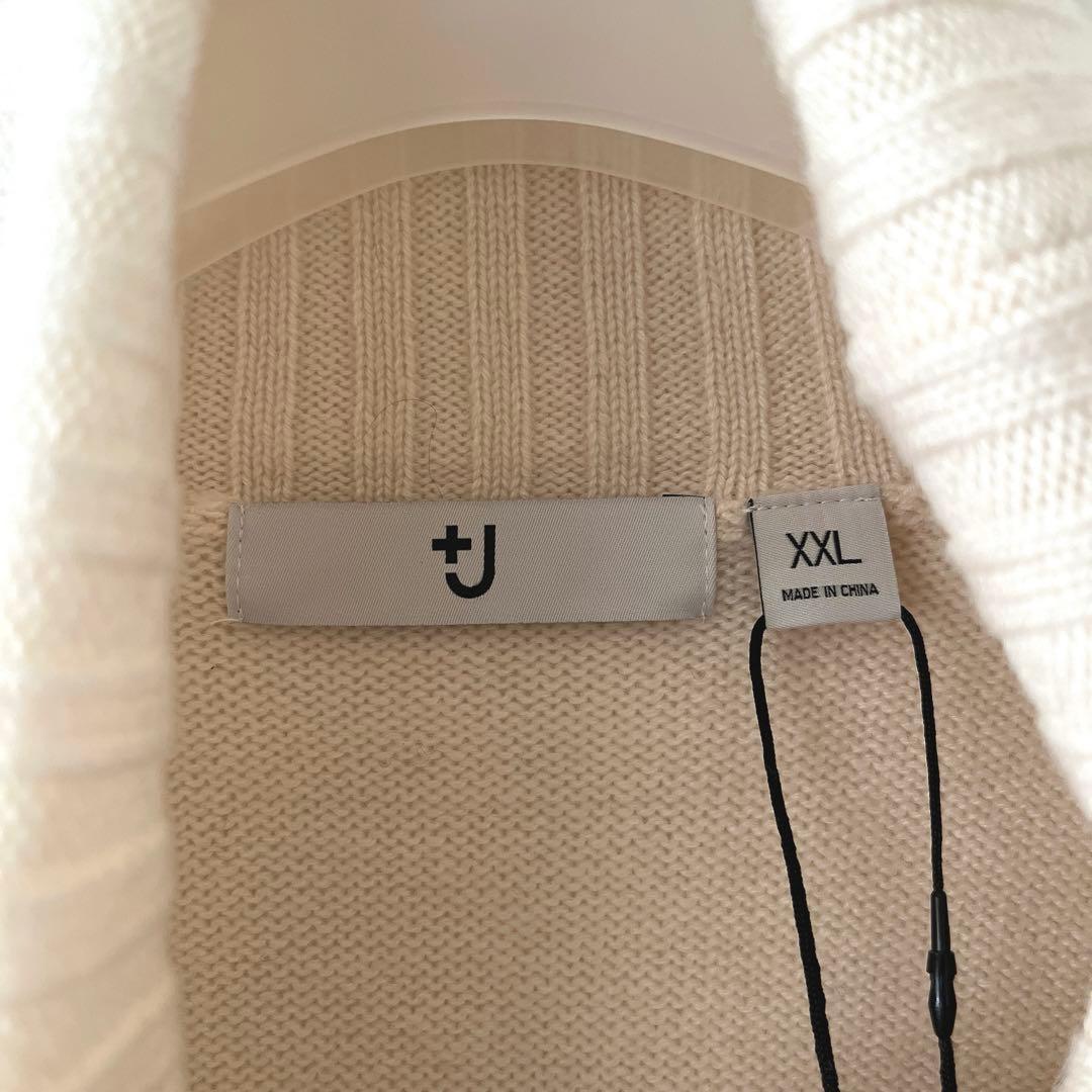 UNIQLO +J カシミヤブレンド タートルネックセーター XXL ホワイト