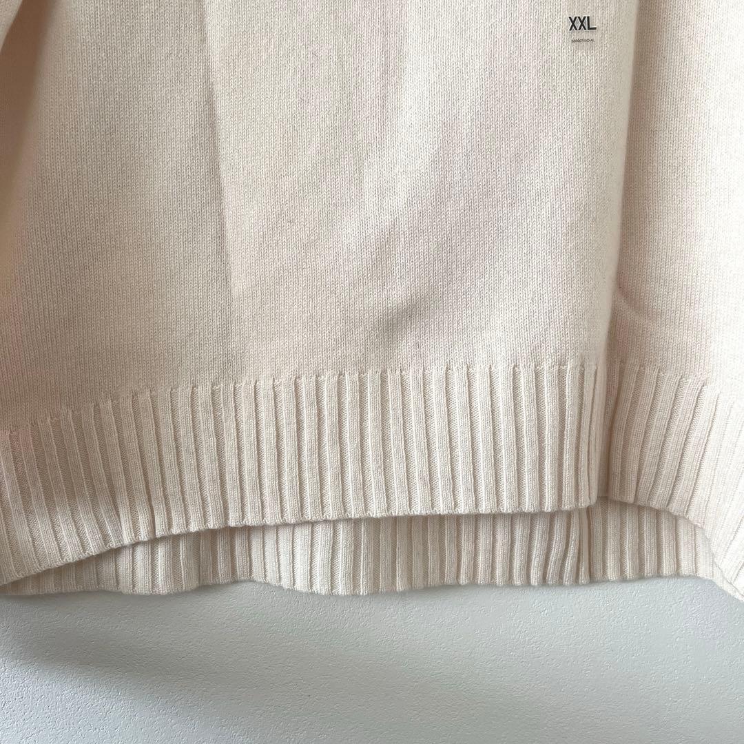 UNIQLO +J カシミヤブレンド タートルネックセーター XXL ホワイト