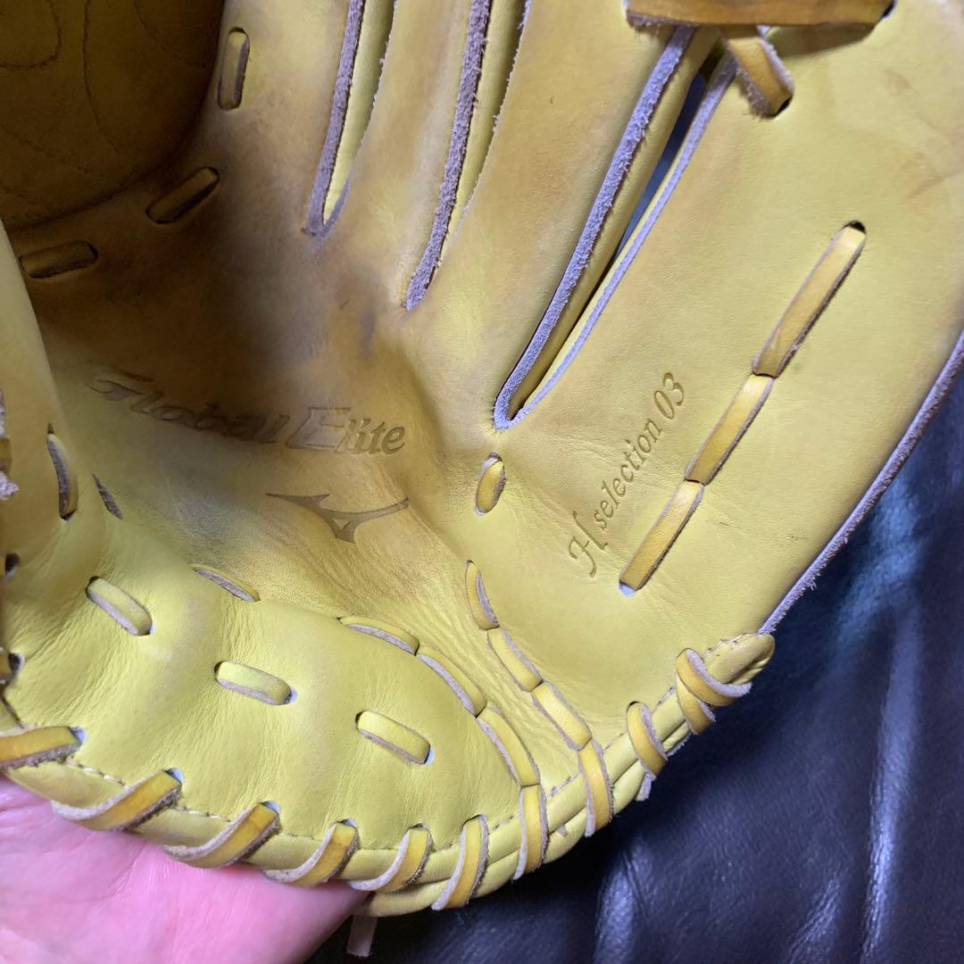 Mizuno Global Elite 硬式投手用グローブ イエロー
