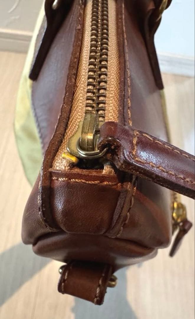 H*T様 美品フェリージ Felisi01/26 ナイロン×レザートートバッグ