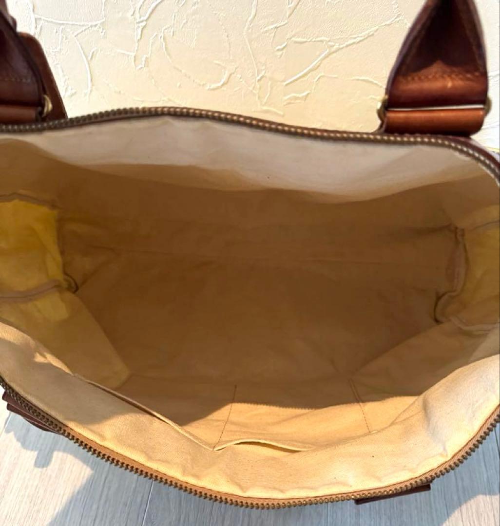 H*T様 美品フェリージ Felisi01/26 ナイロン×レザートートバッグ