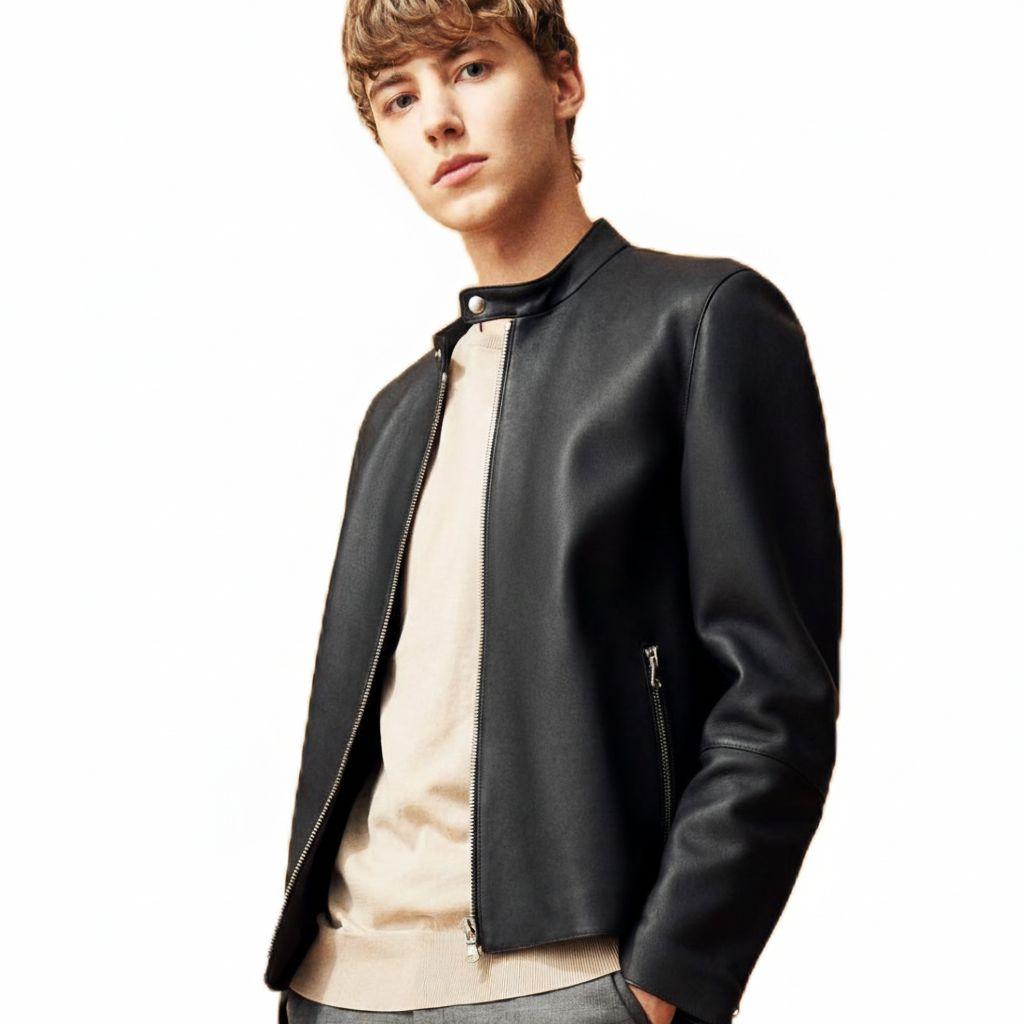 DENIM × TOMORROWLAND ラムレザーシングルライダースジャケット