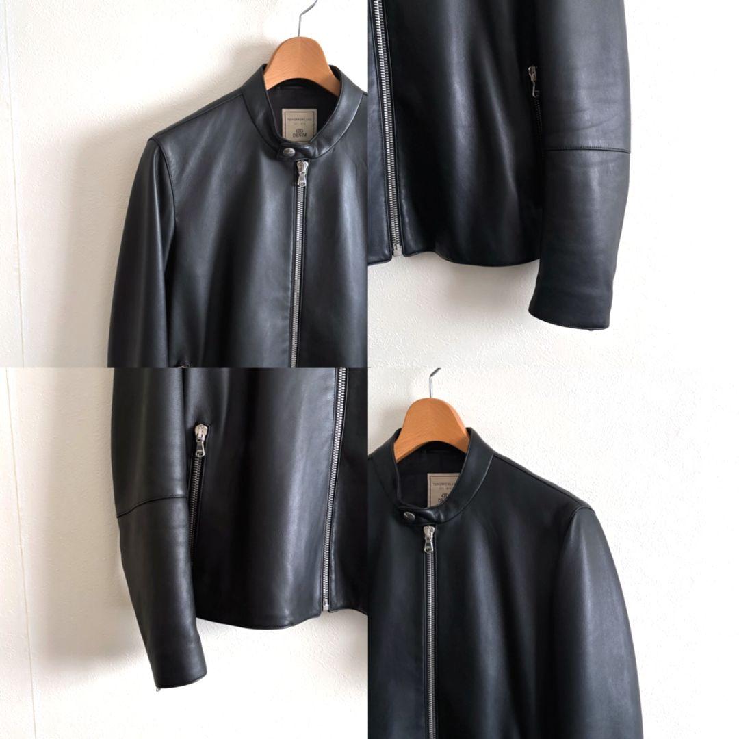 DENIM × TOMORROWLAND ラムレザーシングルライダースジャケット