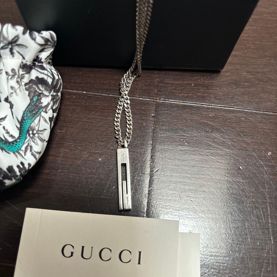 Gucci カットアウトG ネックレス　ペンダント　シルバー925