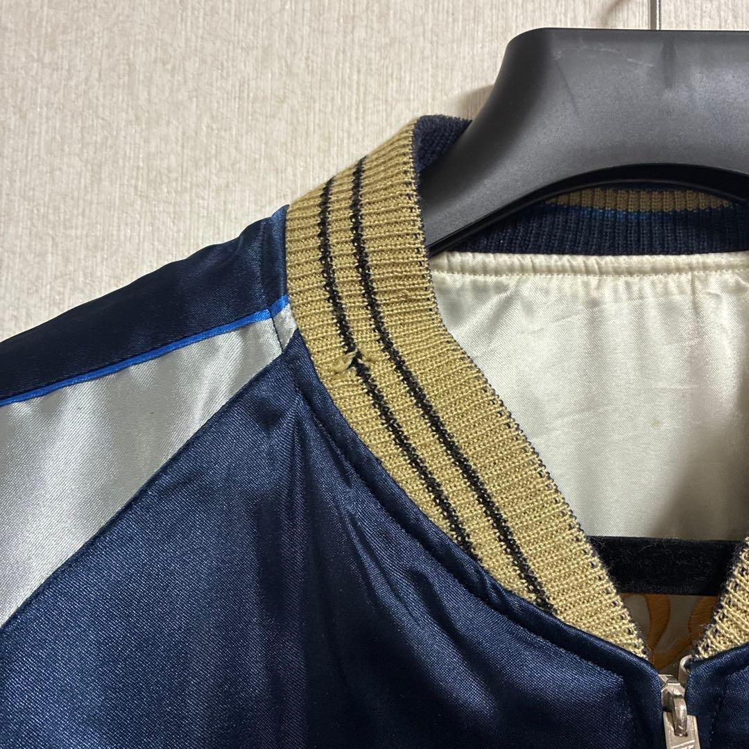 テーラー東洋TT10726サテン髑髏/龍刺繍 リバーシブルスカジャン/スーベニア