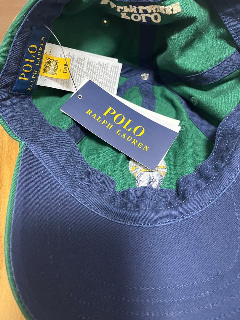 Polo ベア ツイル ボール キャップ　ラルフローレン　ラルフベア　グリーン
