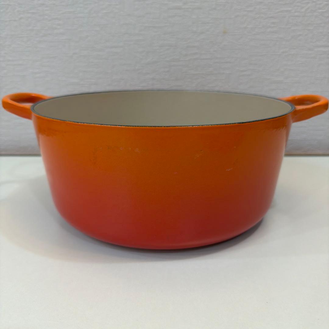 LE CREUSET ココット ロンド 両手鍋 24cm オレンジ