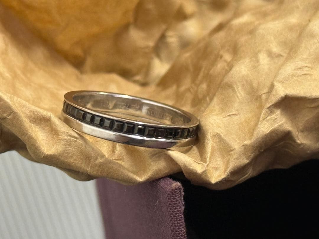 宗藤BOUCHERON指輪キャトルブラックハーフK18WGブラックPVD