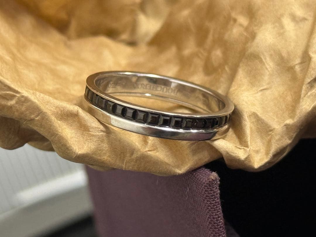 宗藤BOUCHERON指輪キャトルブラックハーフK18WGブラックPVD