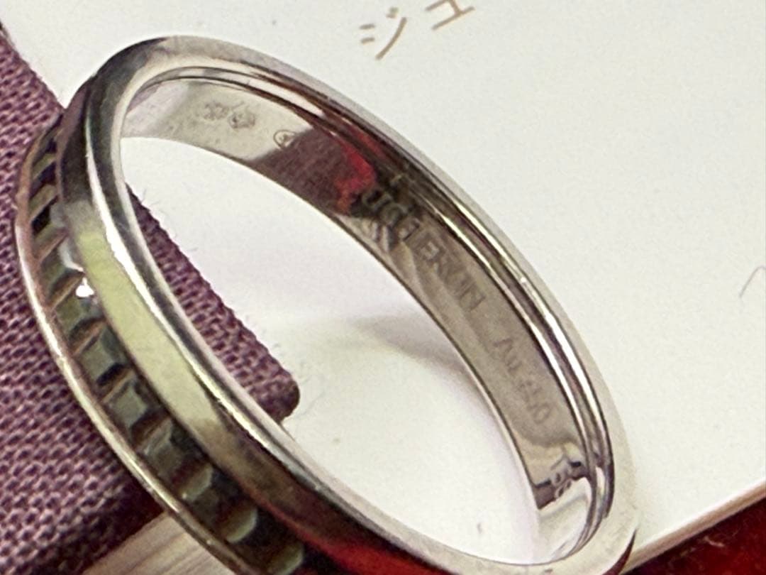 宗藤BOUCHERON指輪キャトルブラックハーフK18WGブラックPVD