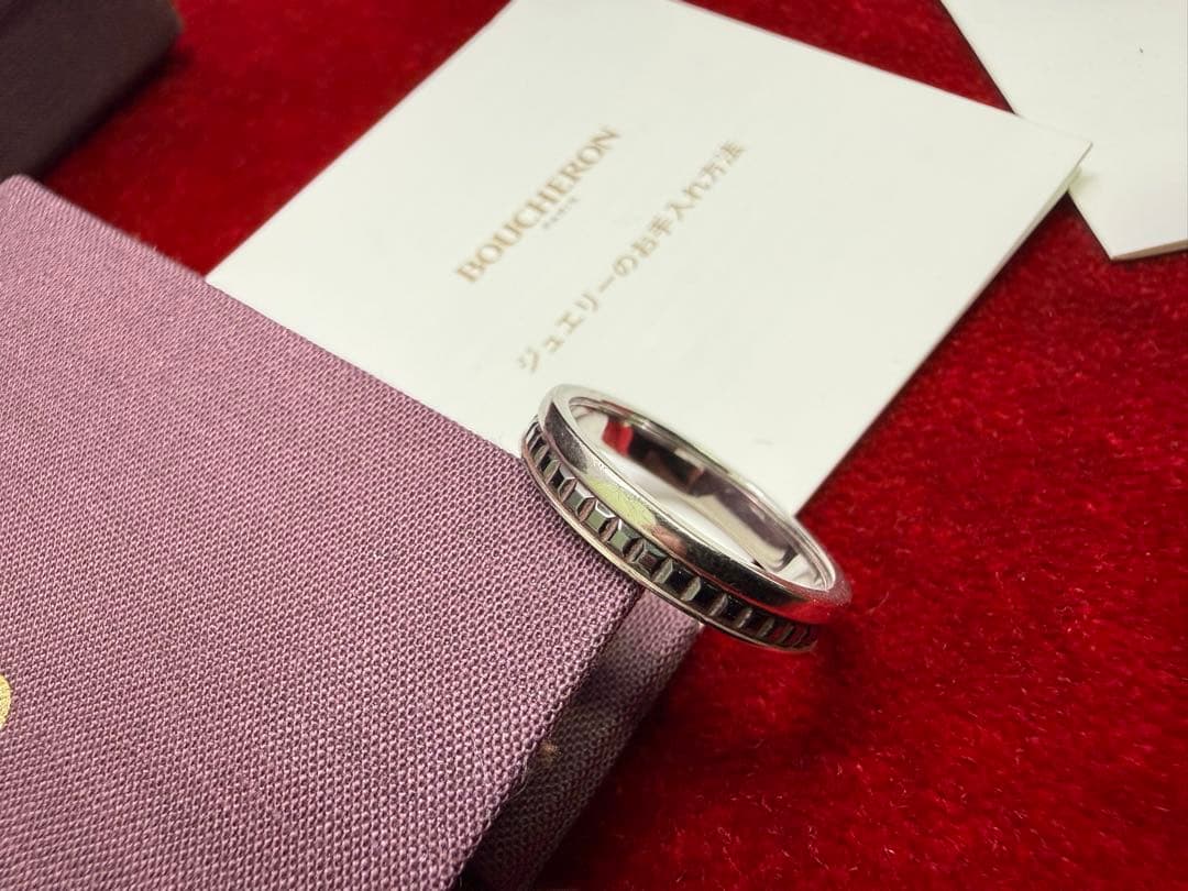 宗藤BOUCHERON指輪キャトルブラックハーフK18WGブラックPVD