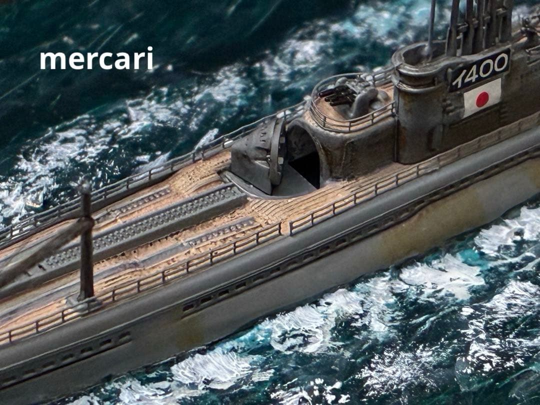 1／700 日本海軍潜水艦 伊400 & 搭載機青嵐 洋上ジオラマ仕上