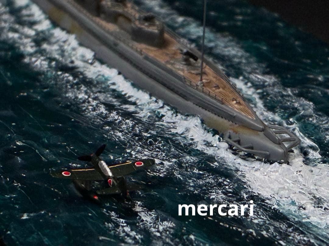 1／700 日本海軍潜水艦 伊400 & 搭載機青嵐 洋上ジオラマ仕上