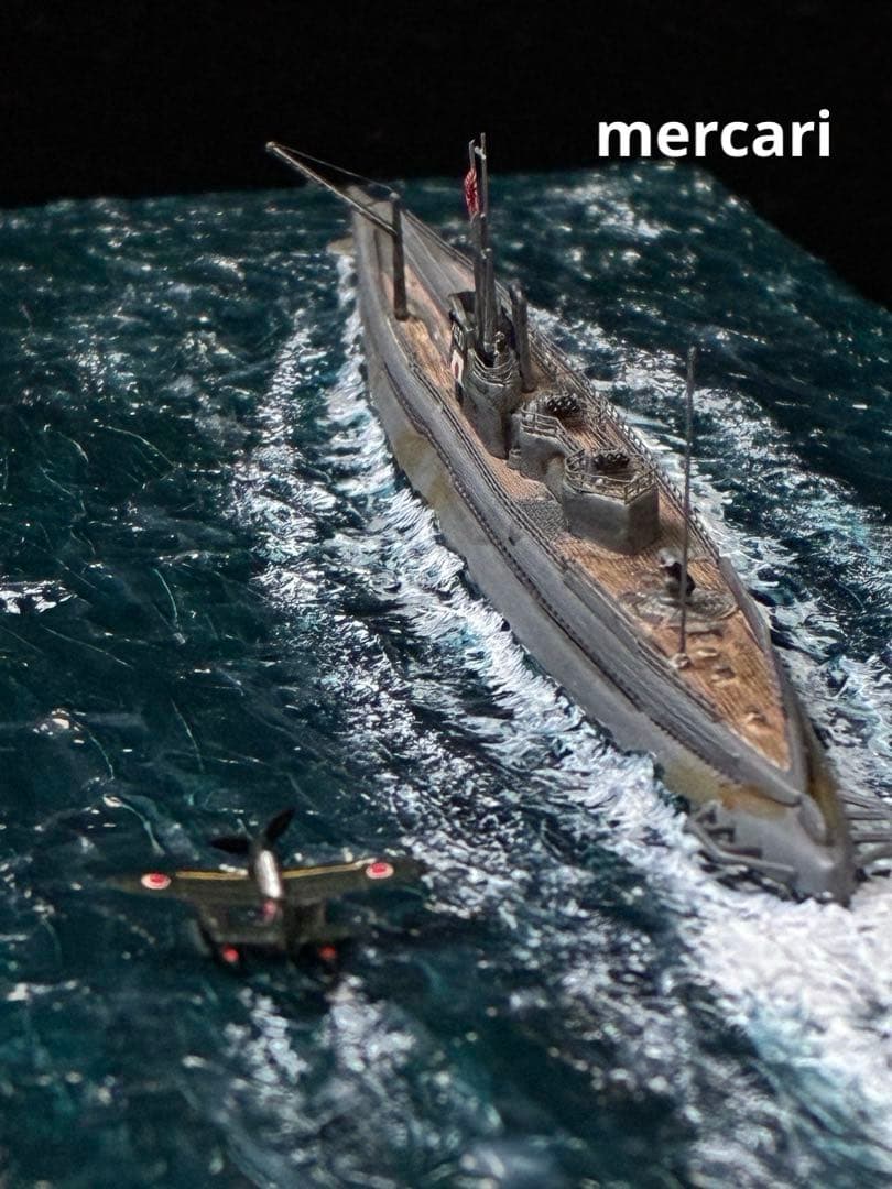 1／700 日本海軍潜水艦 伊400 & 搭載機青嵐 洋上ジオラマ仕上