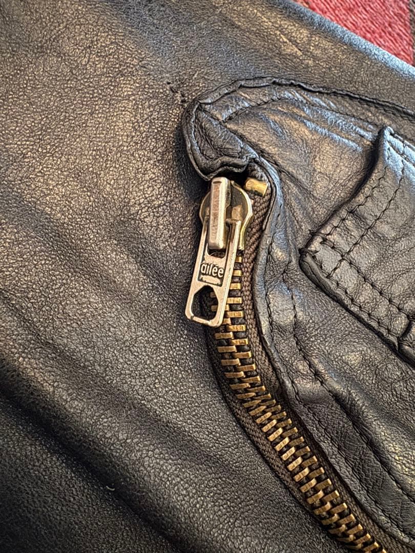 70sフランス軍 パイロットジャケット レザー 官給品