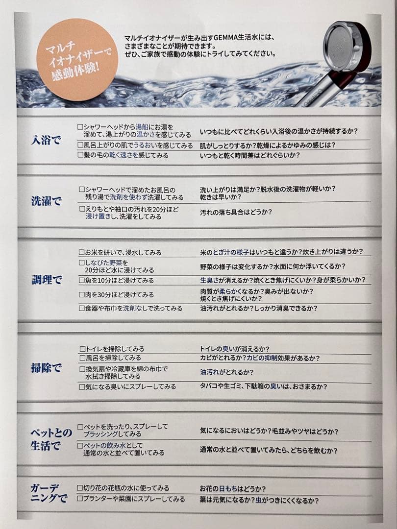 ジェンマ　シャワーヘッド　洗濯機用