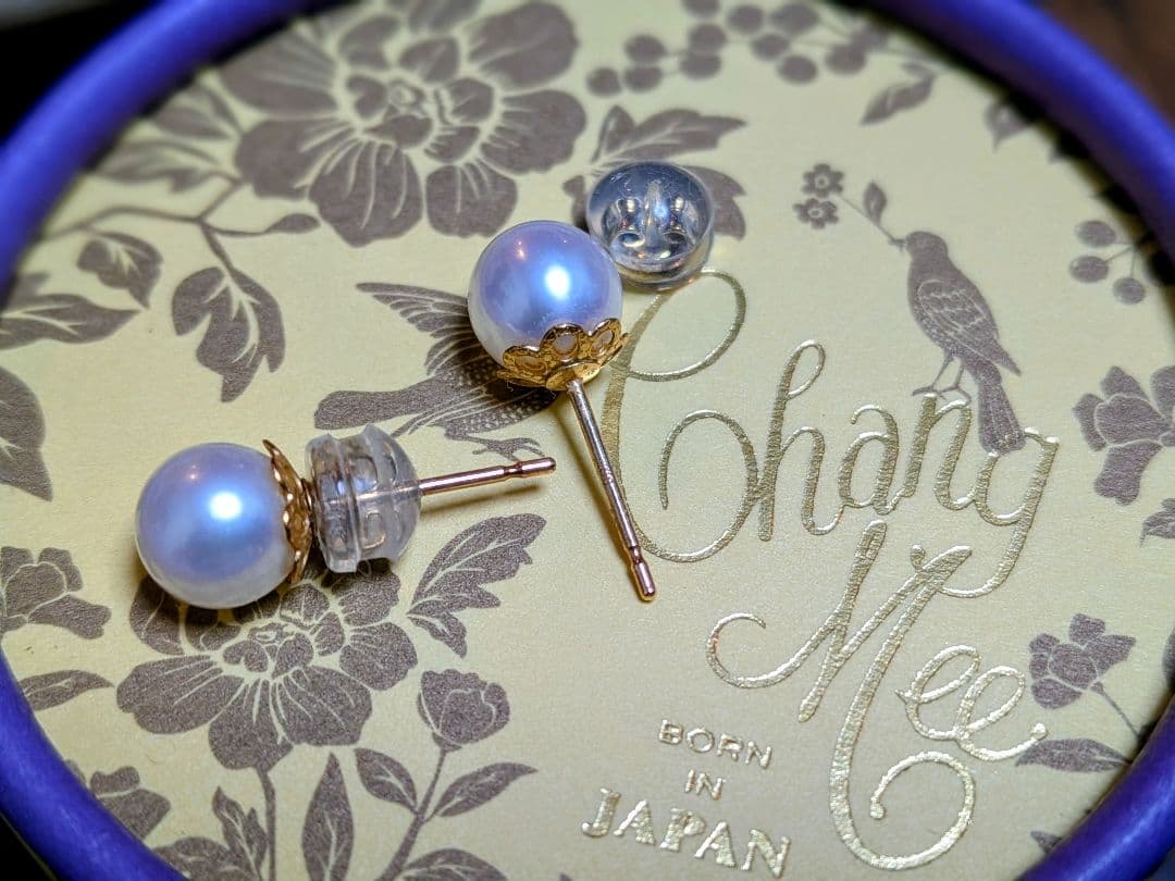 Chang Mee ホワイトパール ピアス