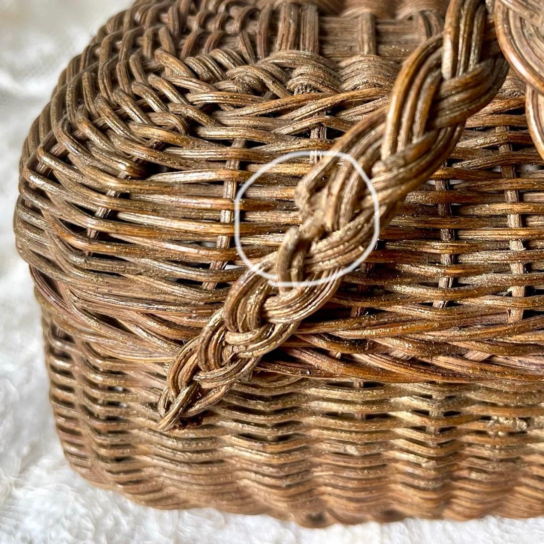 ドールパニエ　フランスアンティーク 人形用 ミニ プチ カゴ 籠 かご