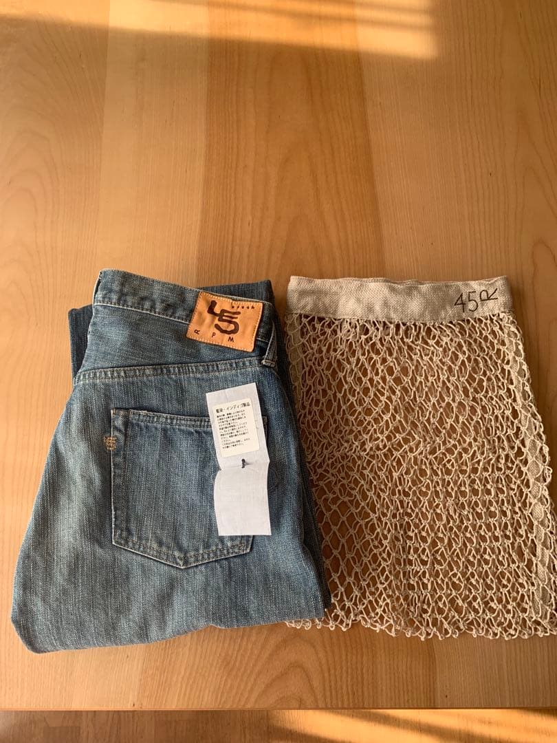 45R 再び6.5空比古比女群青ダメージ加工デニム　28