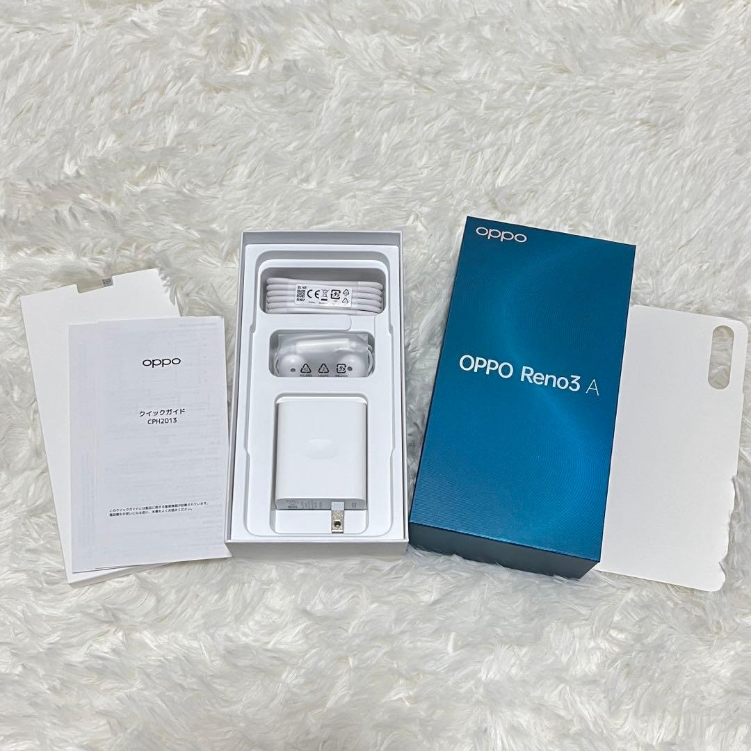 【極美品】OPPO Reno3 A ホワイト 128GB SIMフリー おサイフ