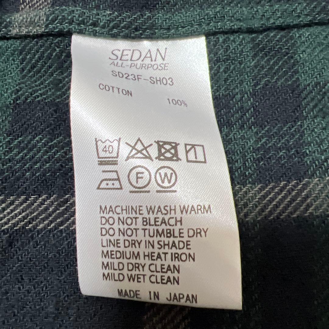 TWILL PLAID BIG BD SHIRT Mサイズ　セダン