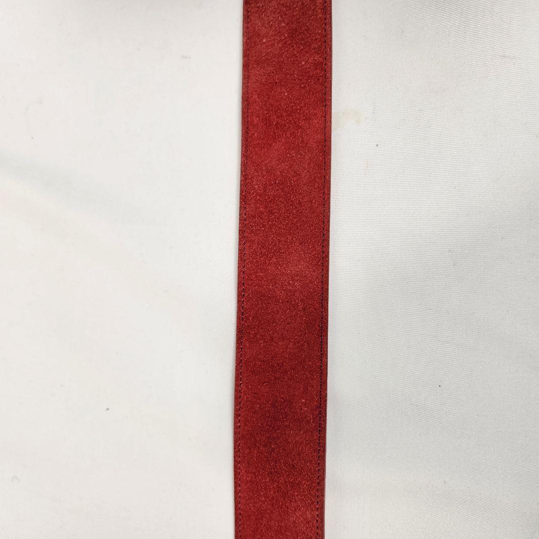 VISVIM　ベルト　赤　スエード　幅4.3cm