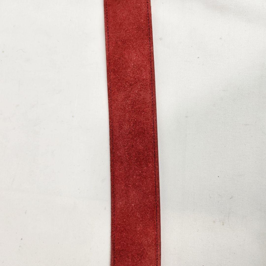 VISVIM　ベルト　赤　スエード　幅4.3cm