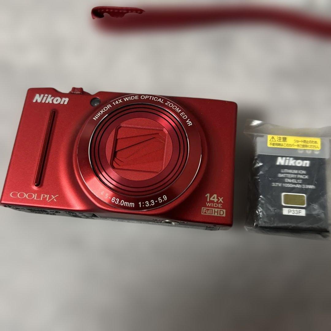 Nikon COOLPIX s8200 14倍光学ズーム　動作確認済　付属品　赤