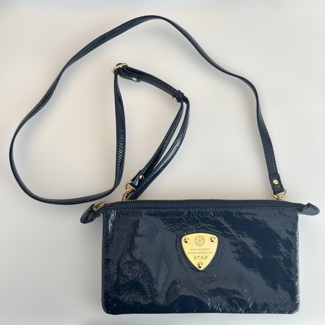 ATAO アタオ　ブーブー　 お財布ポシェット　エナメル