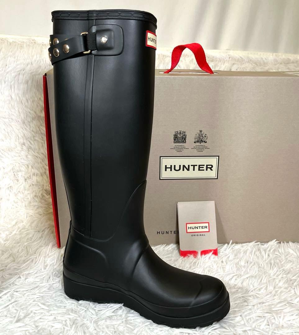 HUNTER ブラック 長靴 スタッズ付き