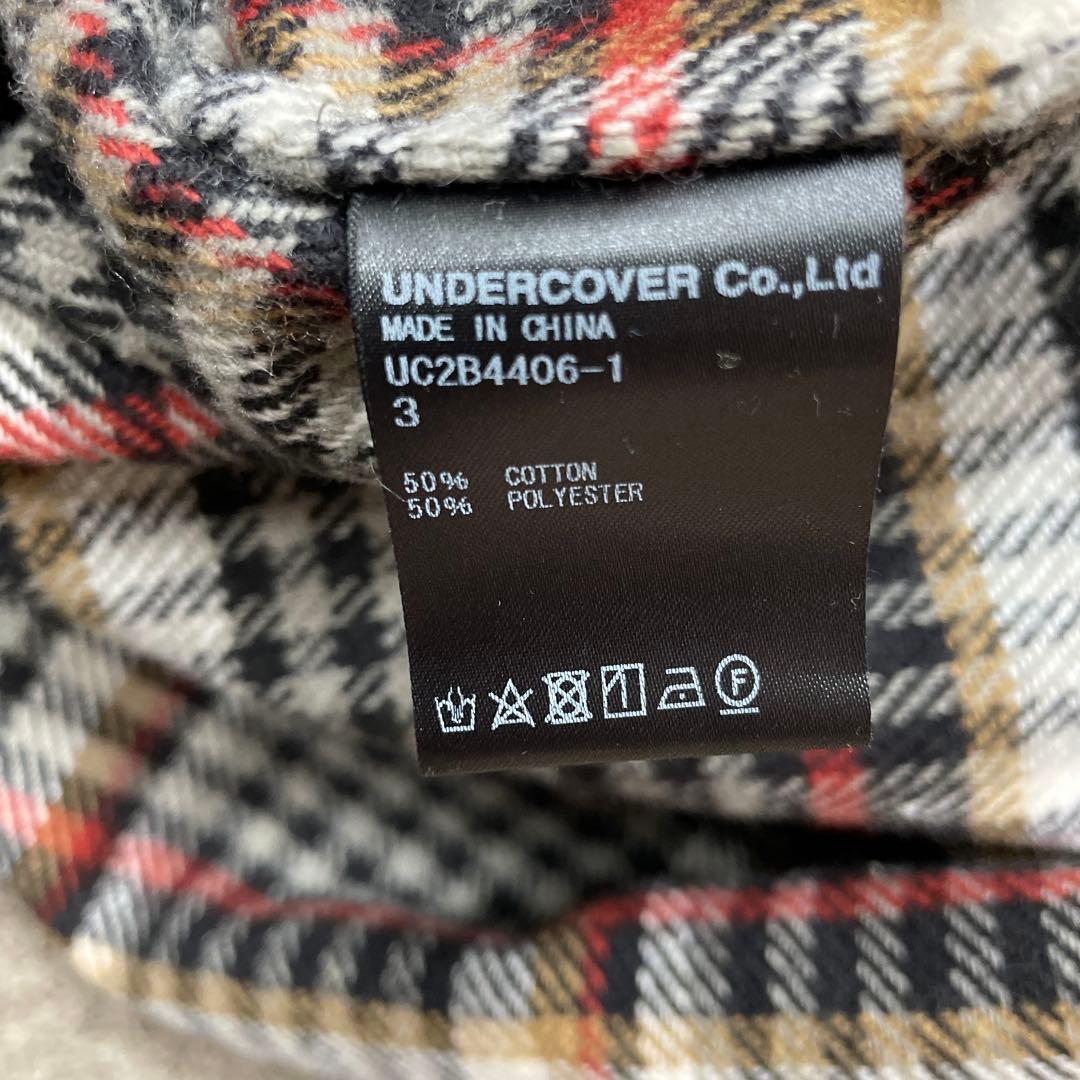 UNDERCOVER チェック柄ネル　ロングシャツ サイズ3
