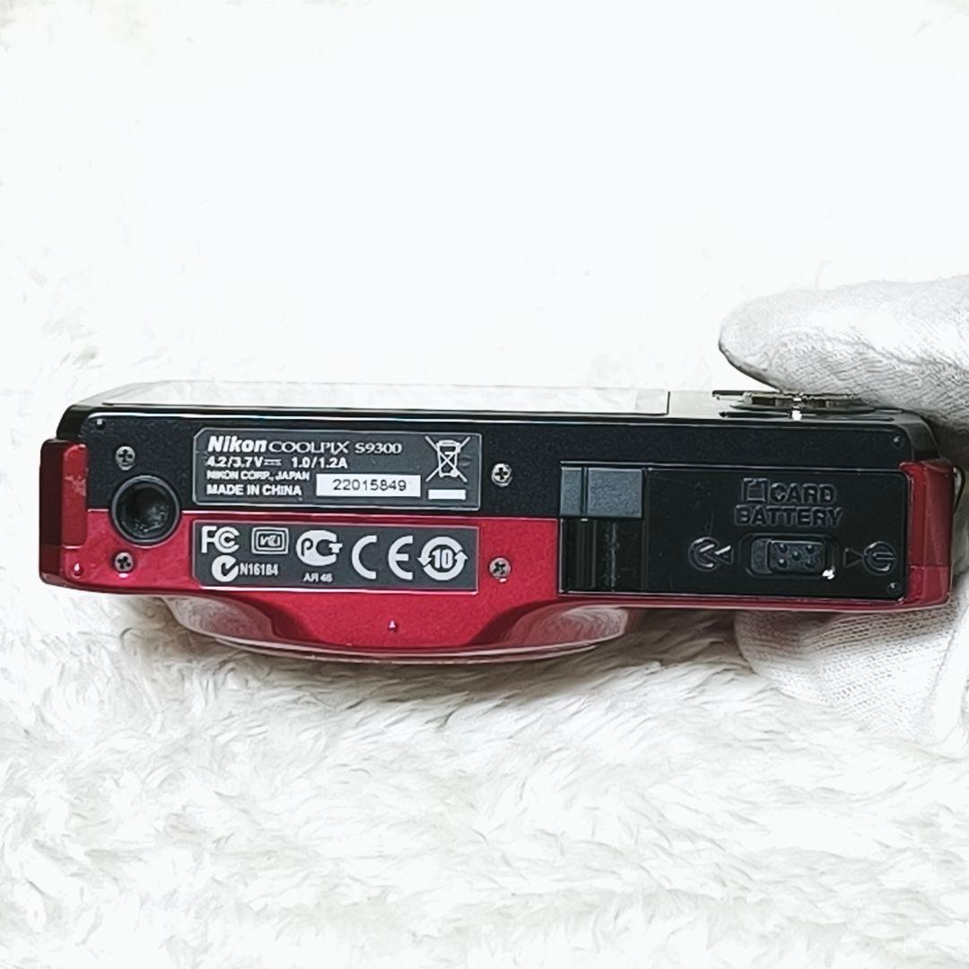 美品✨ NIKON COOLPIX S9300 レッド コンデジ デジカメ
