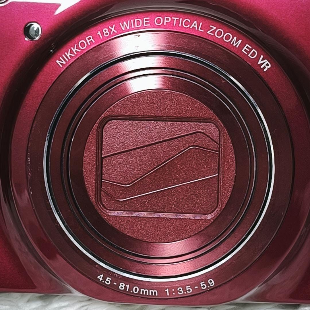 美品✨ NIKON COOLPIX S9300 レッド コンデジ デジカメ
