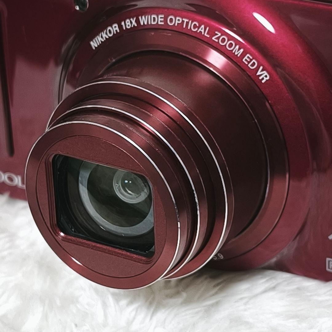 美品✨ NIKON COOLPIX S9300 レッド コンデジ デジカメ