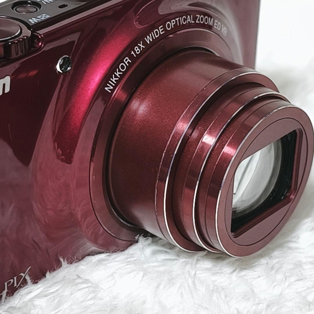 美品✨ NIKON COOLPIX S9300 レッド コンデジ デジカメ