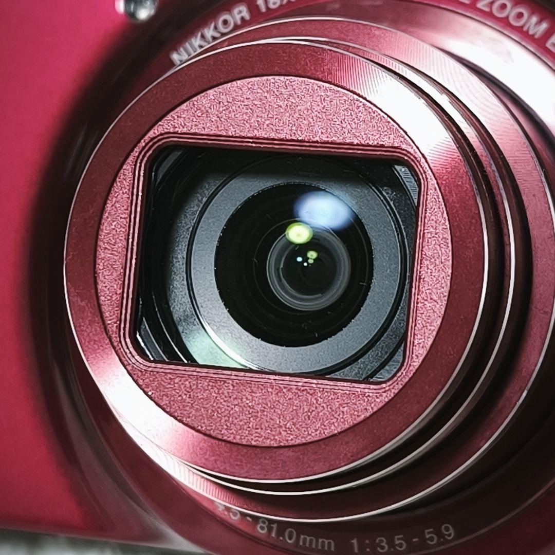 美品✨ NIKON COOLPIX S9300 レッド コンデジ デジカメ