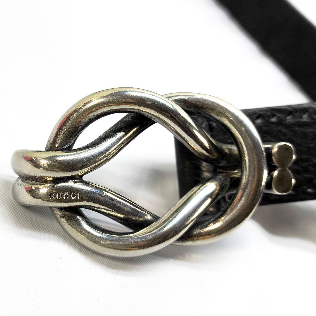 美品 グッチ メンズ ベルト 100 GUCCI 163502 ブラック