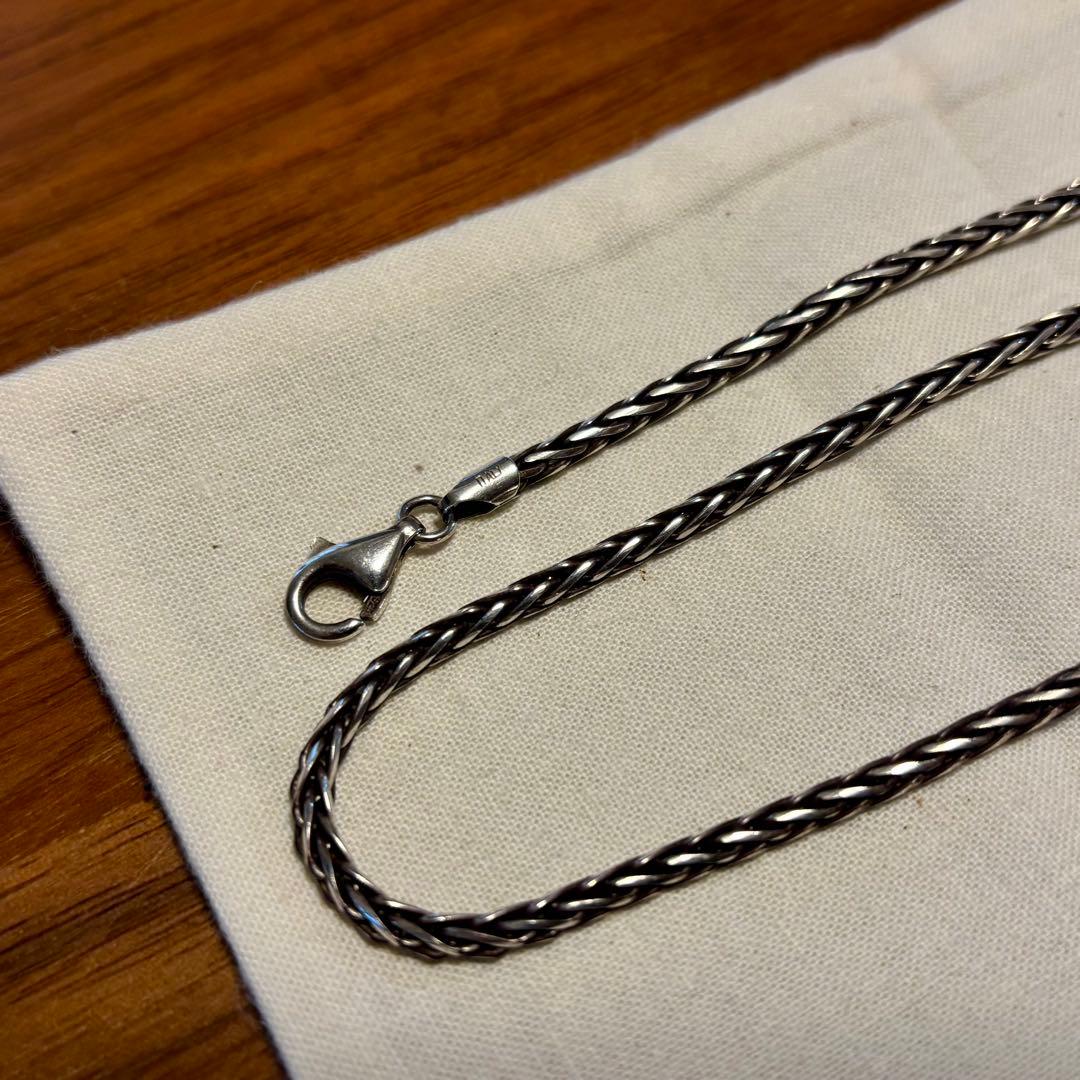 イタリア製 シルバー 編み込み ネックレス