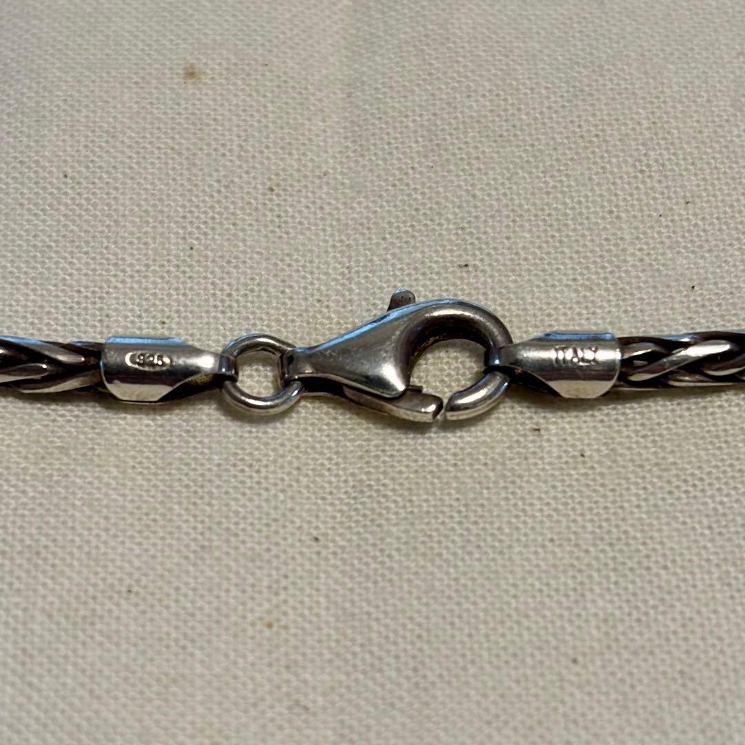 イタリア製 シルバー 編み込み ネックレス