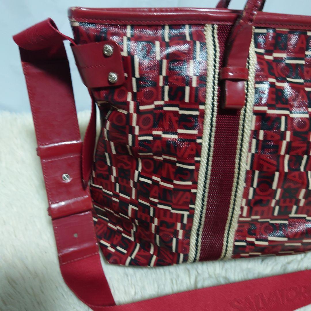 【希少】サルヴァトーレフェラガモ 2way バッグ ロゴ総柄 ボストンバッグ