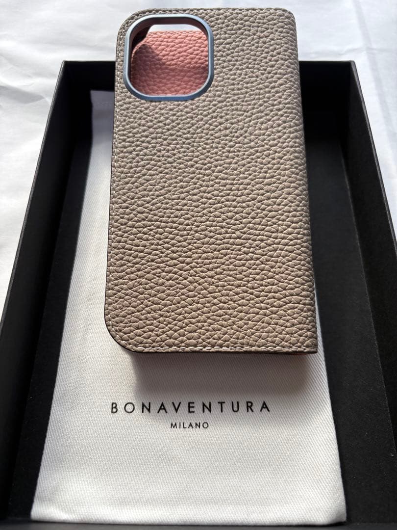 BONAVENTURA ベージュ手帳型iPhone16ケース