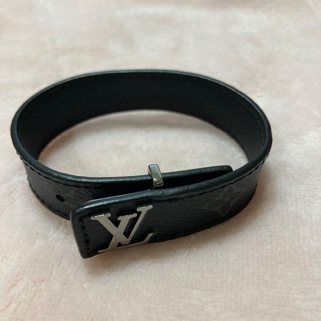 ルイヴィトン　ブレスレット黒レザー