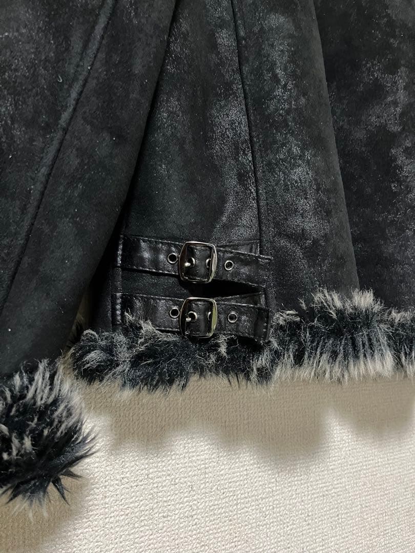 Semanticdesign ファー付きスウェードレザージャケット
