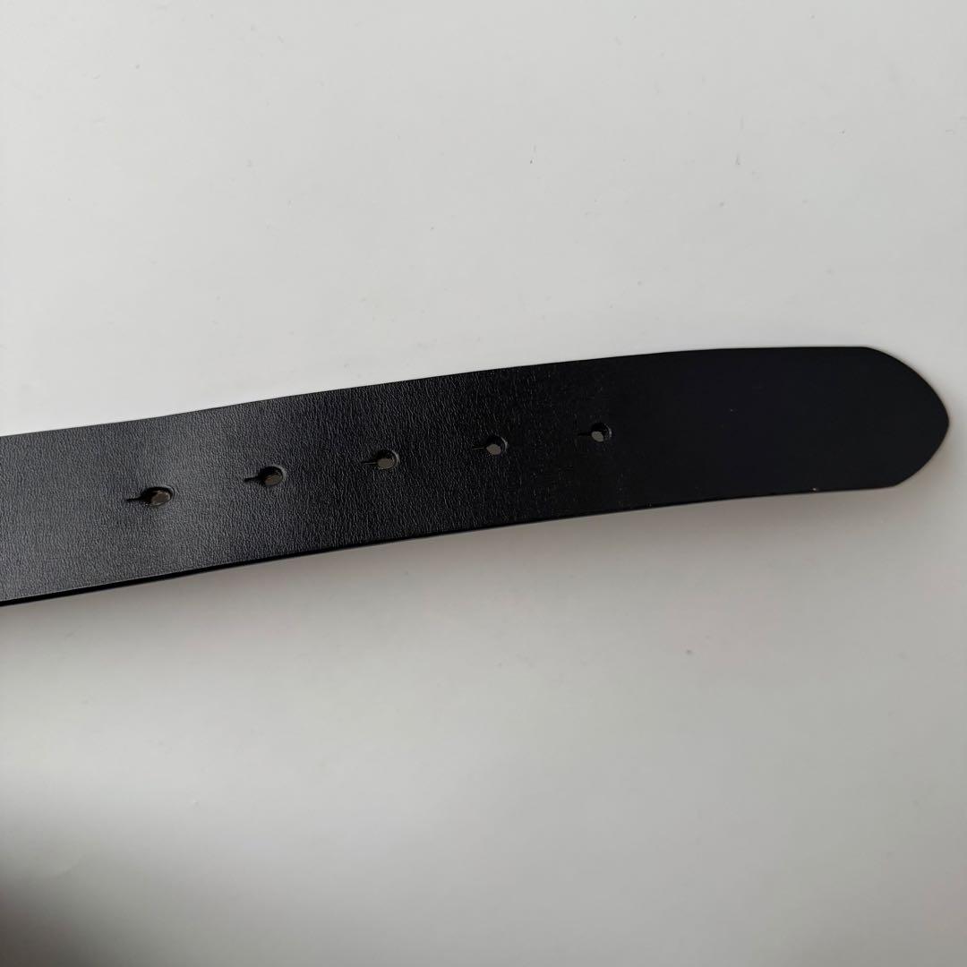 【極美品】 DIESEL レザー　べルト ブラック ロゴ バックル