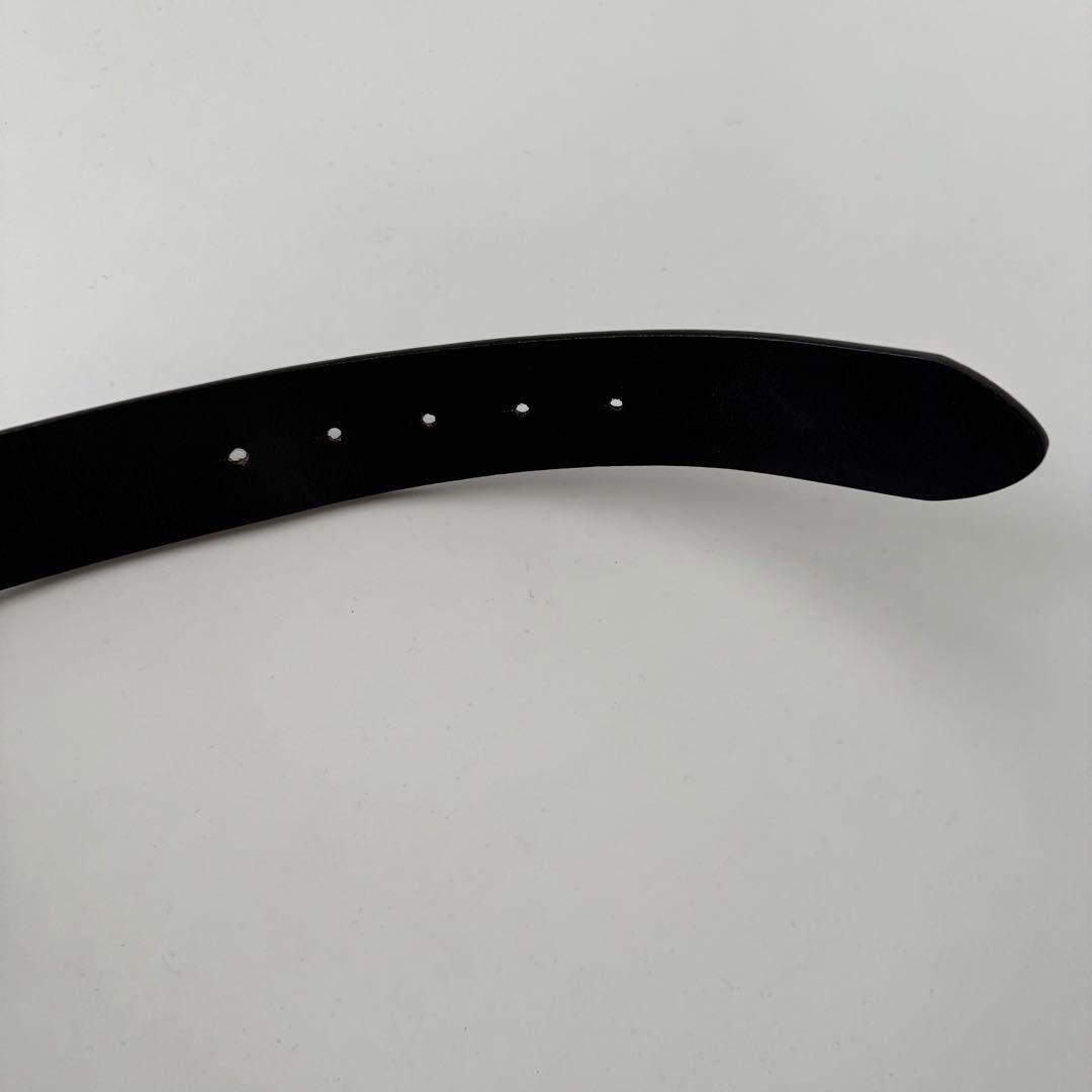 【極美品】 DIESEL レザー　べルト ブラック ロゴ バックル