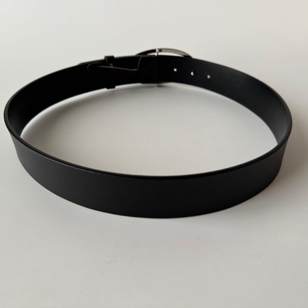 【極美品】 DIESEL レザー　べルト ブラック ロゴ バックル