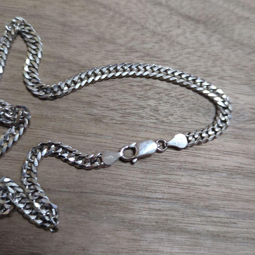 約50cm 6面カット シルバー925 喜平ネックレス