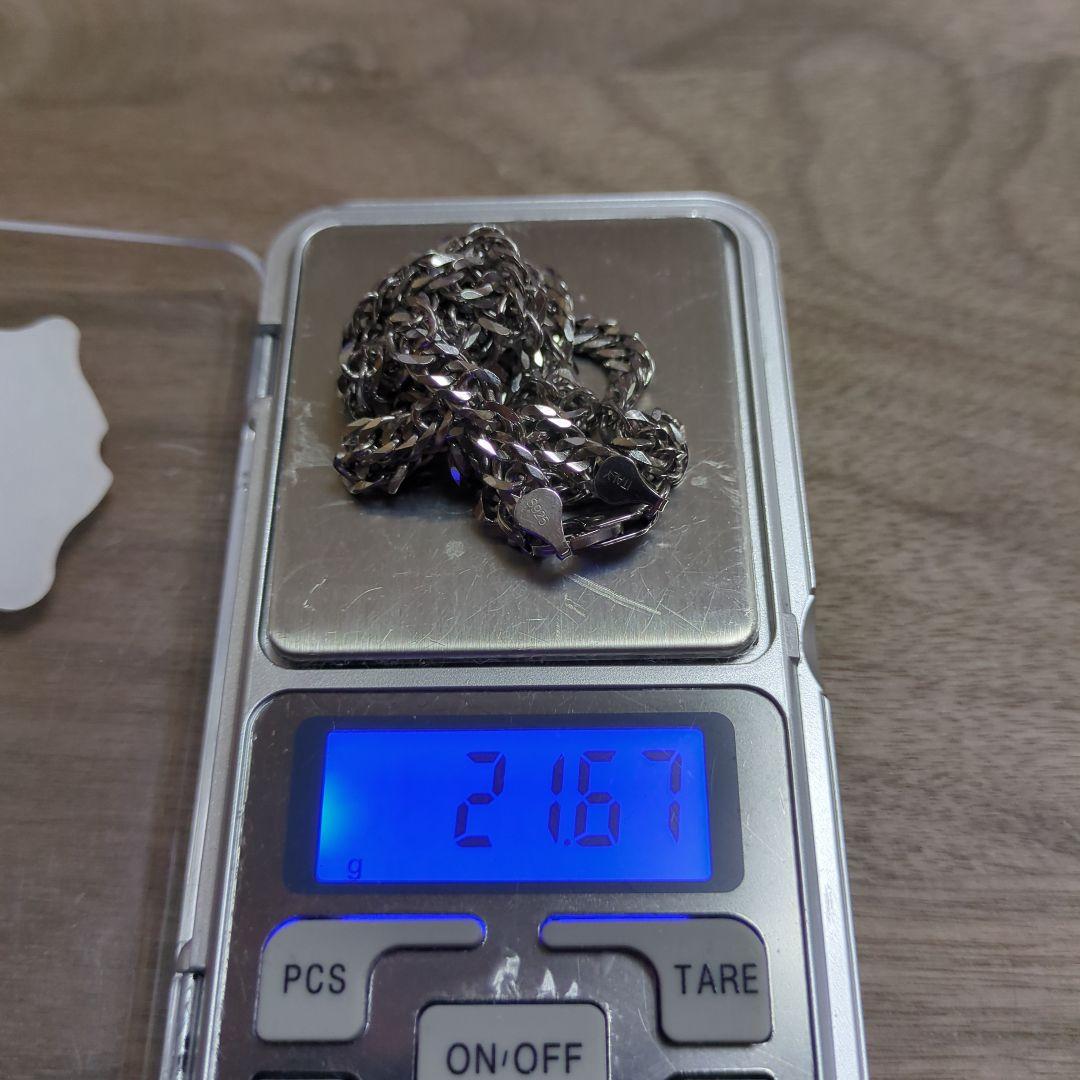 約50cm 6面カット シルバー925 喜平ネックレス