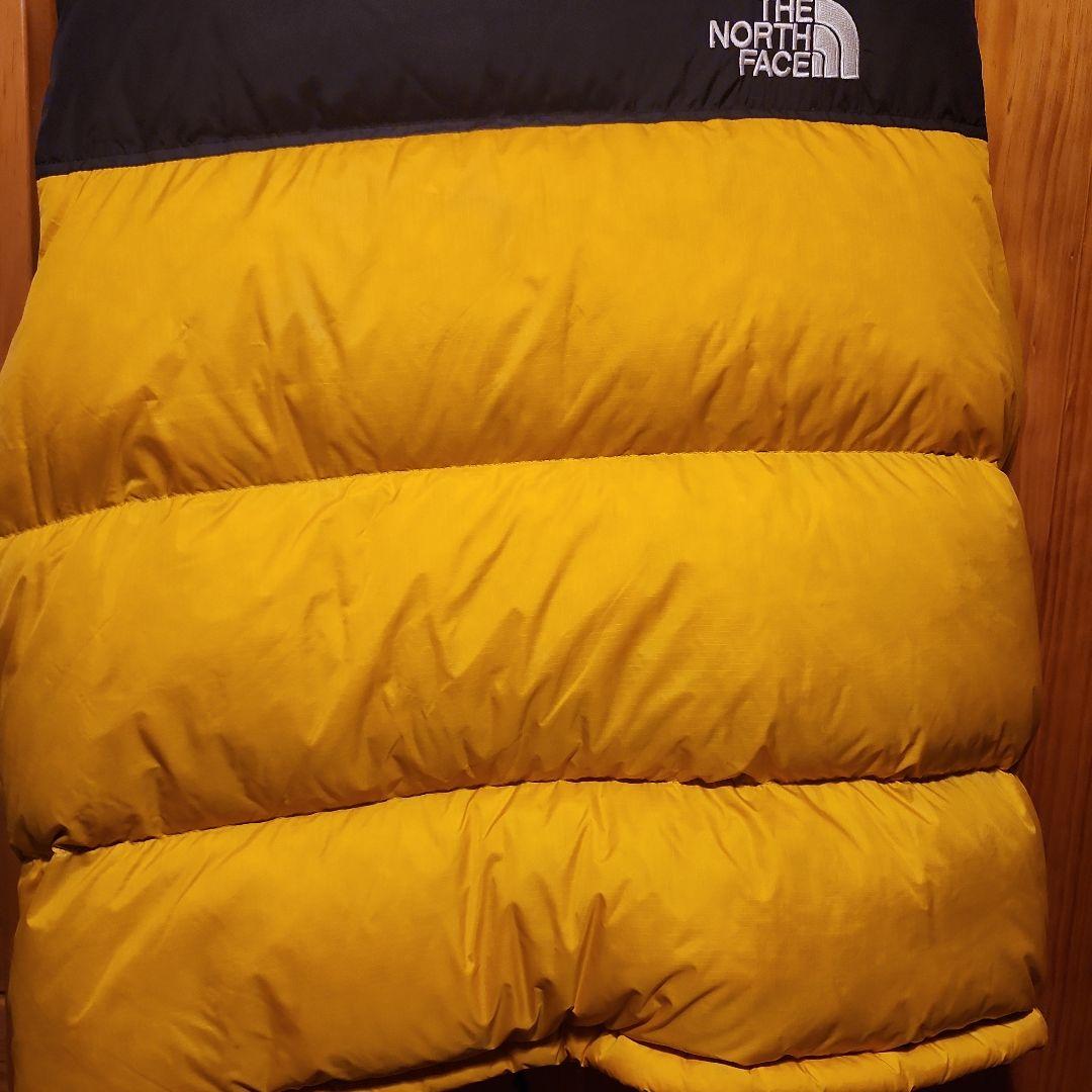 ノースフェイス ヌプシ ダウンベスト 700フィル イエロー×ブラック サイズL